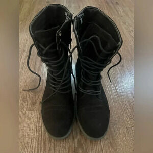 Bongo Women’s Nadia‎ Lace up Black Ankle Boots Sz 7